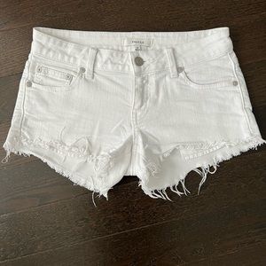 WHITE TALULA DENIM SHORTS